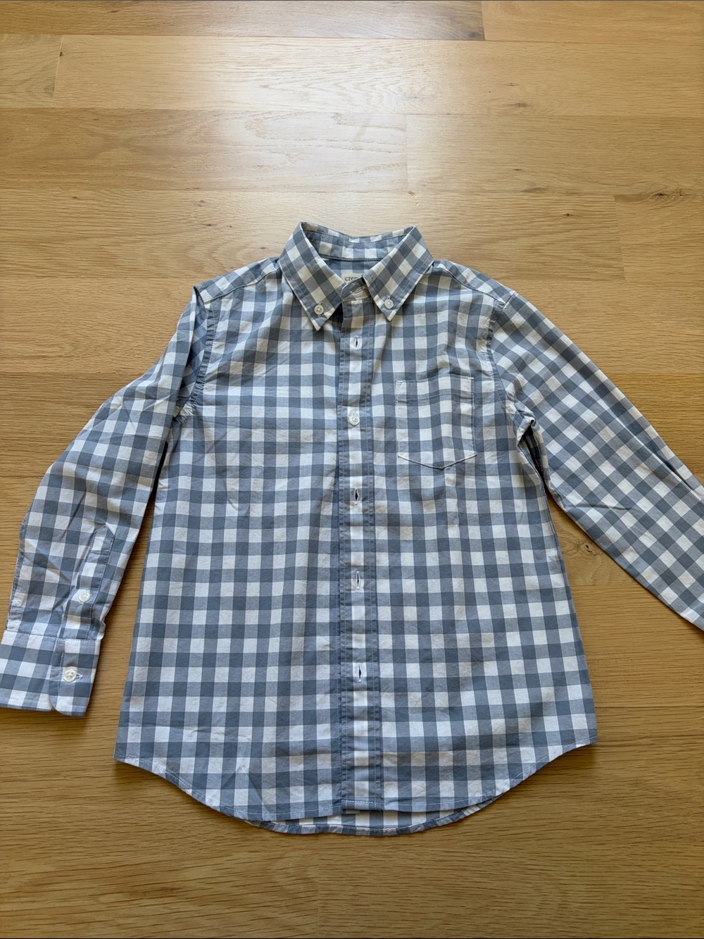 J Crew Crewcuts Boys XS Gingham Button-Down Shirt